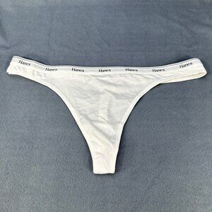 Hanes Womens Size 2XL Panty Thong Original White New Without Tags